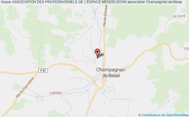 plan association Association Des Professionnels De L'espace Mendelsohn Champagnac-de-Belair