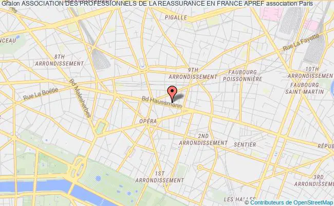 plan association Association Des Professionnels De La Reassurance En France Apref Paris 9e