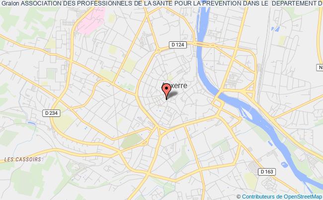 plan association Association Des Professionnels De La Sante Pour La Prevention Dans Le  Departement De L'yonne Auxerre