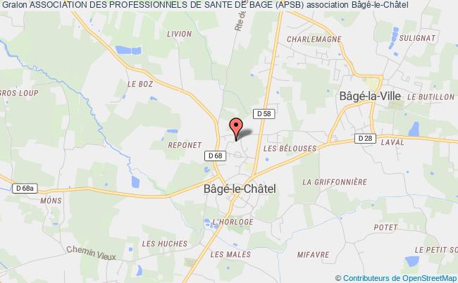 plan association Association Des Professionnels De Sante De Bage (apsb) Bâgé-le-Châtel
