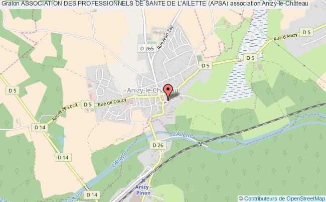 plan association Association Des Professionnels De Sante De L'ailette (apsa) Anizy-le-Château