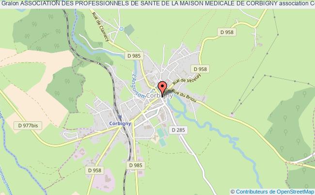 plan association Association Des Professionnels De Sante De La Maison Medicale De Corbigny Corbigny