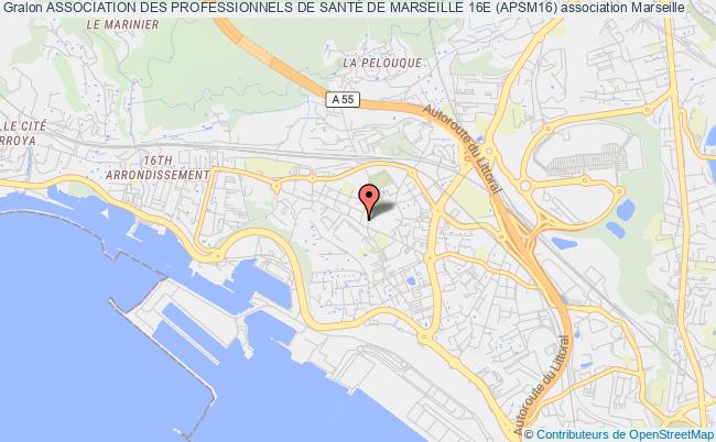 plan association Association Des Professionnels De SantÉ De Marseille 16e (apsm16) Marseille