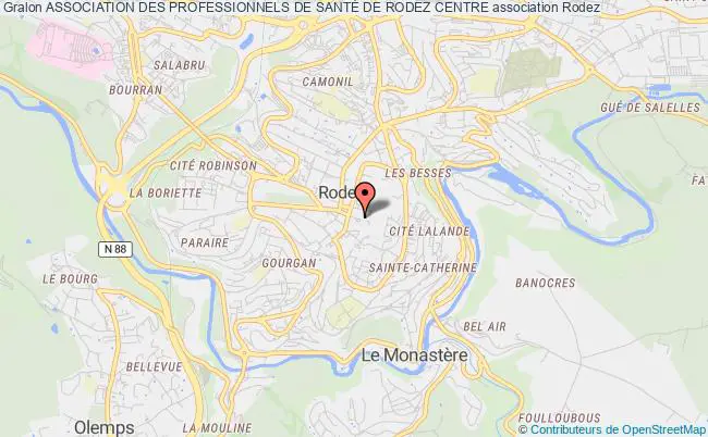 plan association Association Des Professionnels De SantÉ De Rodez Centre Rodez