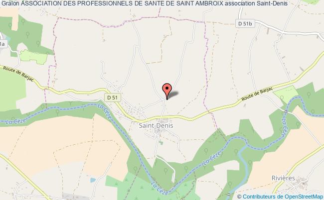 plan association Association Des Professionnels De Sante De Saint Ambroix Saint-Denis
