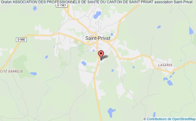 plan association Association Des Professionnels De Sante Du Canton De Saint Privat Saint-Privat