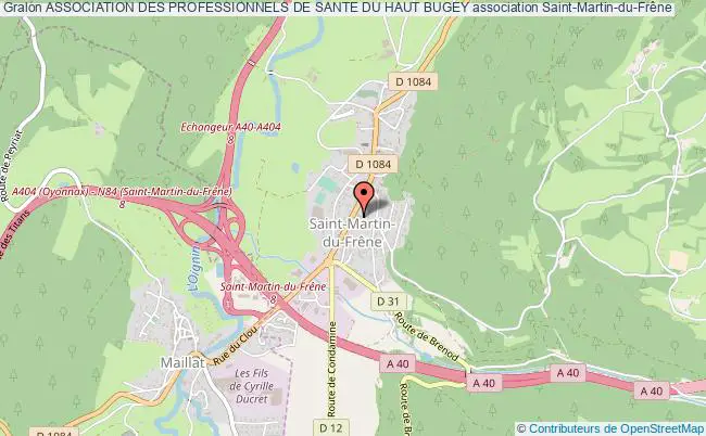 plan association Association Des Professionnels De Sante Du Haut Bugey Saint-Martin-du-Frêne