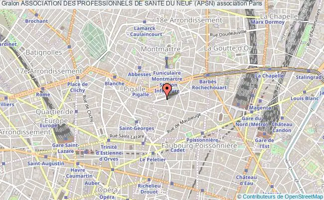 plan association Association Des Professionnels De Sante Du Neuf (apsn) Paris