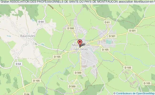 plan association Association Des Professionnels De Sante Du Pays De Montfaucon Montfaucon-en-Velay