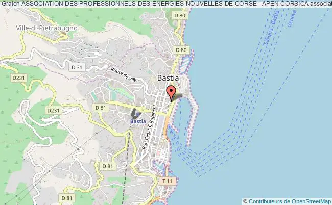 plan association Association Des Professionnels Des Energies Nouvelles De Corse - Apen Corsica Bastia