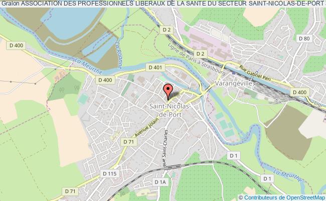 plan association Association Des Professionnels Liberaux De La Sante Du Secteur Saint-nicolas-de-port Saint-Nicolas-de-Port