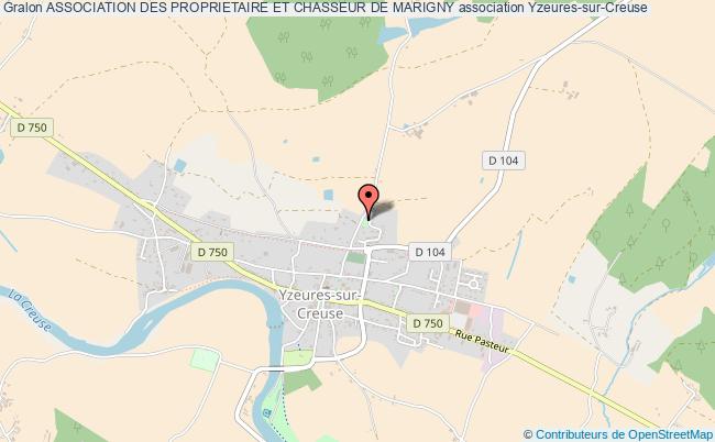 plan association Association Des Proprietaire Et Chasseur De Marigny Yzeures-sur-Creuse