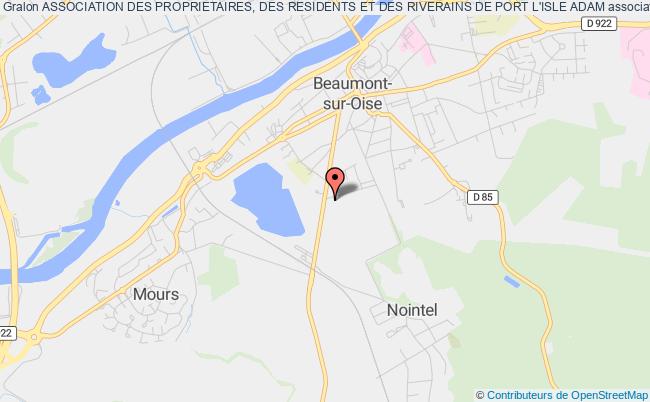 plan association Association Des Proprietaires, Des Residents Et Des Riverains De Port L'isle Adam Beaumont-sur-Oise