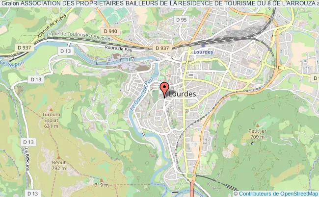 plan association Association Des Proprietaires Bailleurs De La Residence De Tourisme Du 8 De L'arrouza Lourdes