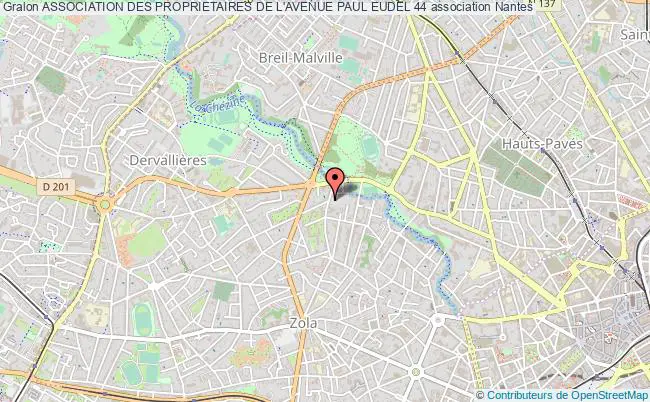 plan association Association Des Proprietaires De L'avenue Paul Eudel 44 Nantes