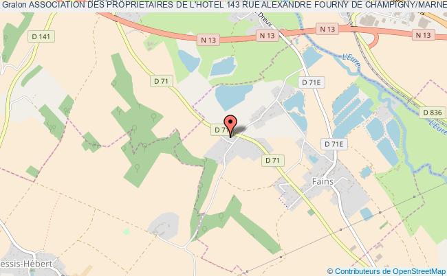 plan association Association Des Proprietaires De L'hotel 143 Rue Alexandre Fourny De Champigny/marne (aphac) Fains