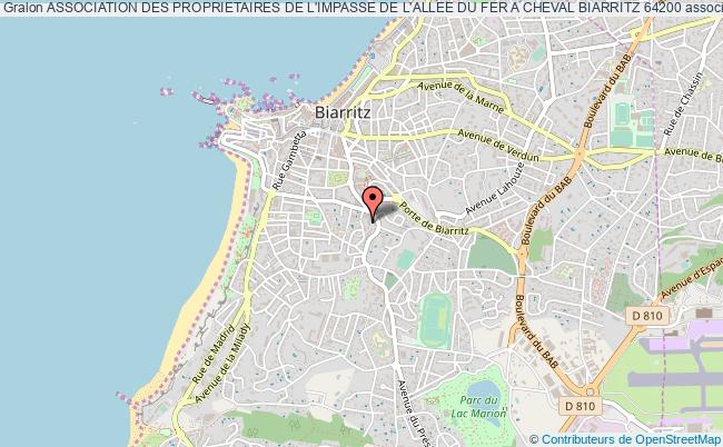 plan association Association Des Proprietaires De L'impasse De L'allee Du Fer A Cheval Biarritz 64200 Biarritz