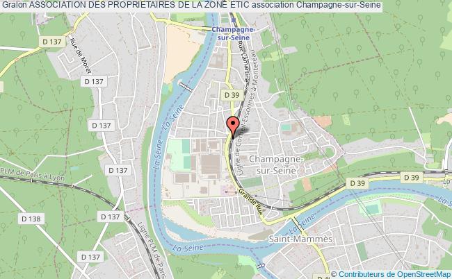 plan association Association Des Proprietaires De La Zone Etic Champagne-sur-Seine
