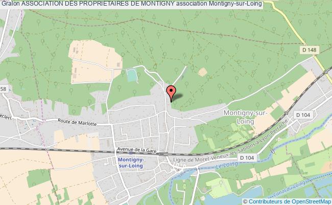 plan association Association Des Proprietaires De Montigny Montigny-sur-Loing