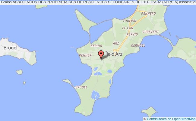 plan association Association Des PropriÉtaires De RÉsidences Secondaires De L'ile D'arz (aprsia) Île-d'Arz