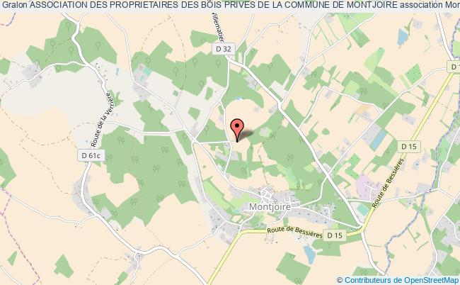 plan association Association Des Proprietaires Des Bois Prives De La Commune De Montjoire Montjoire