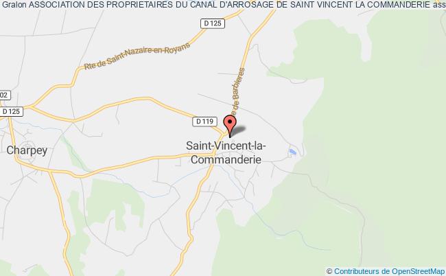 plan association Association Des Proprietaires Du Canal D'arrosage De Saint Vincent La Commanderie Saint-Vincent-la-Commanderie