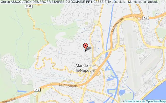plan association Association Des Proprietaires Du Domaine Princesse Zita Mandelieu-la-Napoule