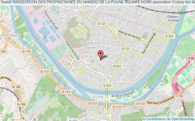 plan association Association Des Proprietaires Du Hameau De La Plaine Square Nord Croissy-sur-Seine