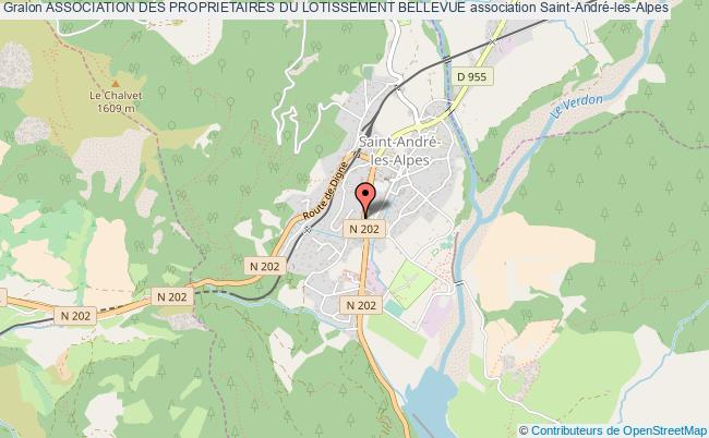 plan association Association Des Proprietaires Du Lotissement Bellevue Saint-André-les-Alpes