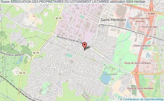 plan association Association Des Proprietaires Du Lotissement La Carree Saint-Herblain