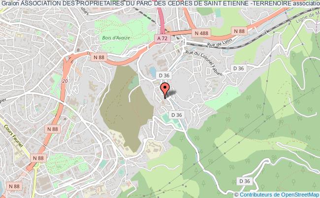 plan association Association Des Proprietaires Du Parc Des Cedres De Saint Etienne -terrenoire Saint-Étienne
