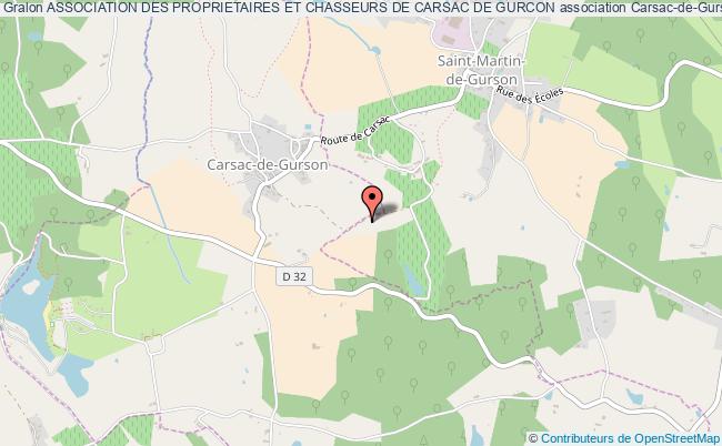 plan association Association Des Proprietaires Et Chasseurs De Carsac De Gurcon Carsac-de-Gurson