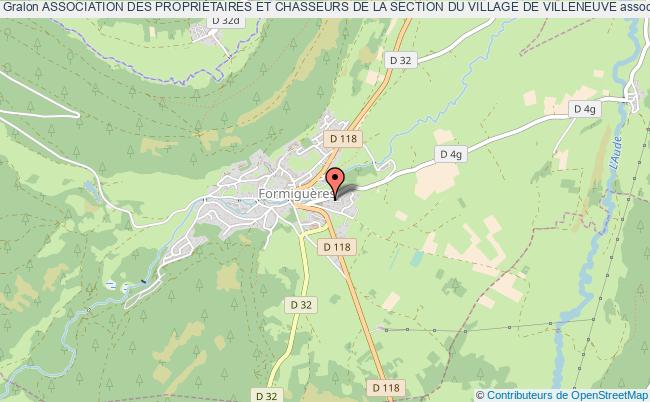 plan association Association Des PropriÉtaires Et Chasseurs De La Section Du Village De Villeneuve Formiguères
