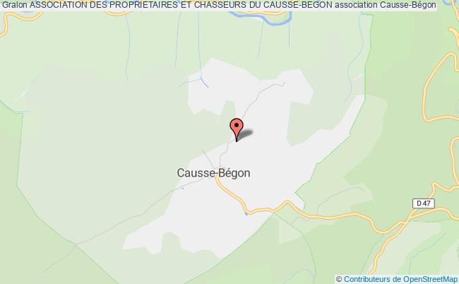 plan association Association Des Proprietaires Et Chasseurs Du Causse-begon Causse-Bégon