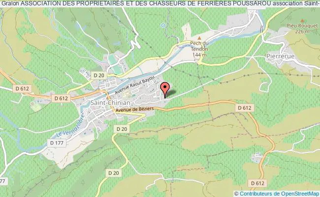 plan association Association Des Proprietaires Et Des Chasseurs De Ferrieres Poussarou Saint-Chinian