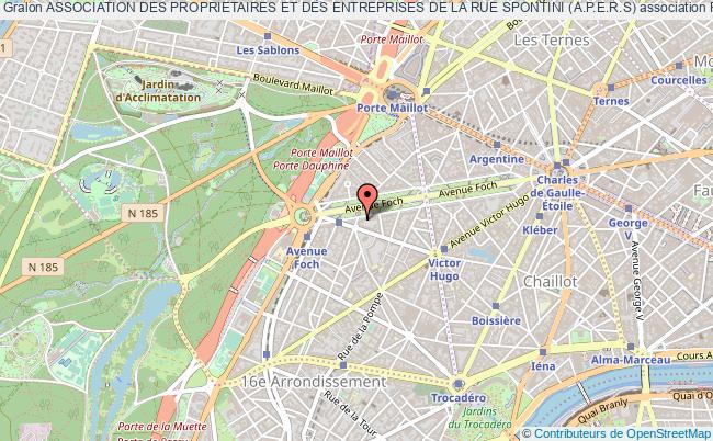 plan association Association Des Proprietaires Et Des Entreprises De La Rue Spontini (a.p.e.r.s) Paris
