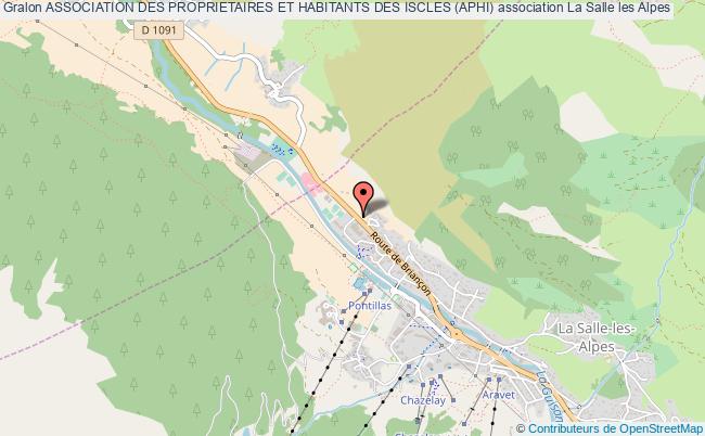 plan association Association Des Proprietaires Et Habitants Des Iscles (aphi) La Salle les Alpes