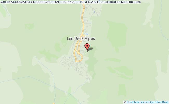 plan association Association Des PropriÉtaires Fonciers Des 2 Alpes Deux Alpes