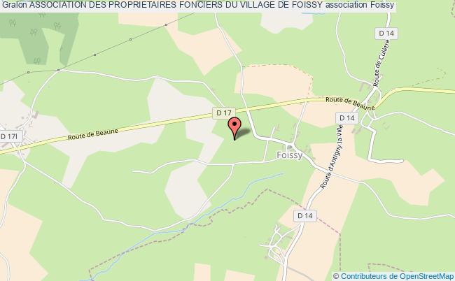 plan association Association Des Proprietaires Fonciers Du Village De Foissy Foissy