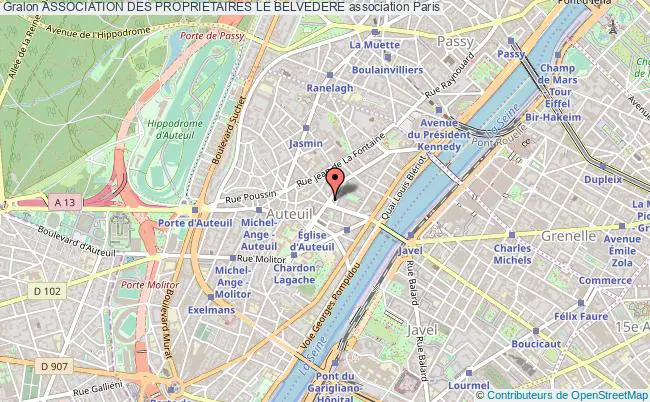 plan association Association Des Proprietaires Le Belvedere Paris