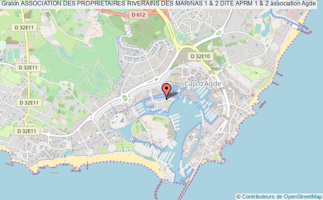 plan association Association Des Proprietaires Riverains Des Marinas 1 & 2 Dite Aprm 1 & 2 Cap d'Agde