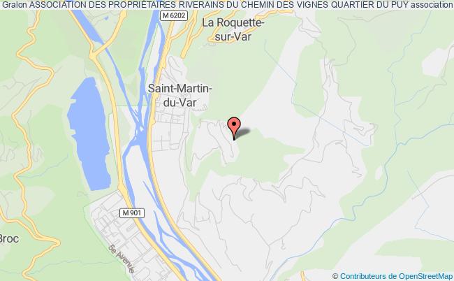 plan association Association Des PropriÉtaires Riverains Du Chemin Des Vignes Quartier Du Puy Saint-Martin-du-Var