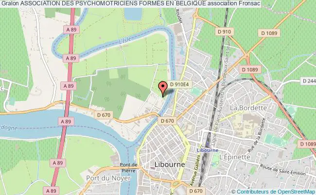 plan association Association Des Psychomotriciens FormÉs En Belgique Fronsac