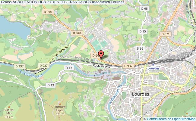 plan association Association Des Pyrenees Francaises Lourdes