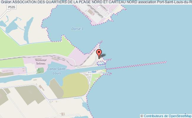 plan association Association Des Quartiers De La Plage Nord Et Carteau Nord Port-Saint-Louis-du-Rhône