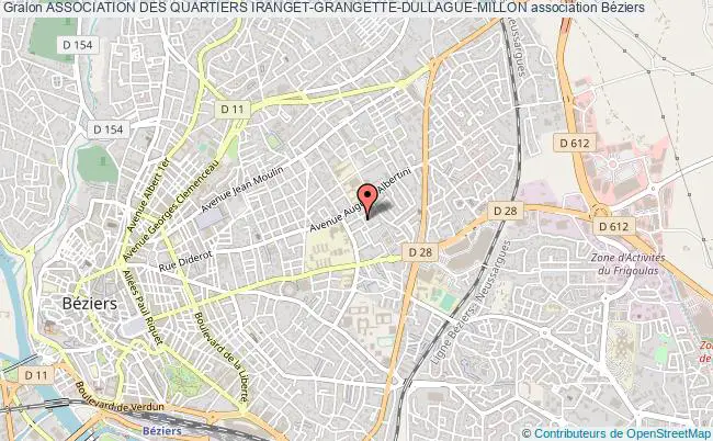 plan association Association Des Quartiers Iranget-grangette-dullague-millon Béziers