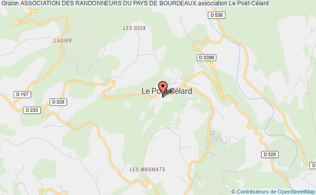 plan association Association Des Randonneurs Du Pays De Bourdeaux Poët-Célard