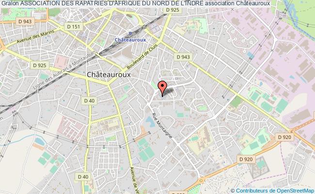 plan association Association Des Rapatries D'afrique Du Nord De L'indre Châteauroux