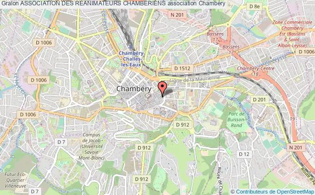plan association Association Des Reanimateurs Chamberiens Chambéry Cédex