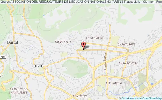 plan association Association Des Reeducateurs De L'education Nationale 63 (aren 63) Clermont-Ferrand
